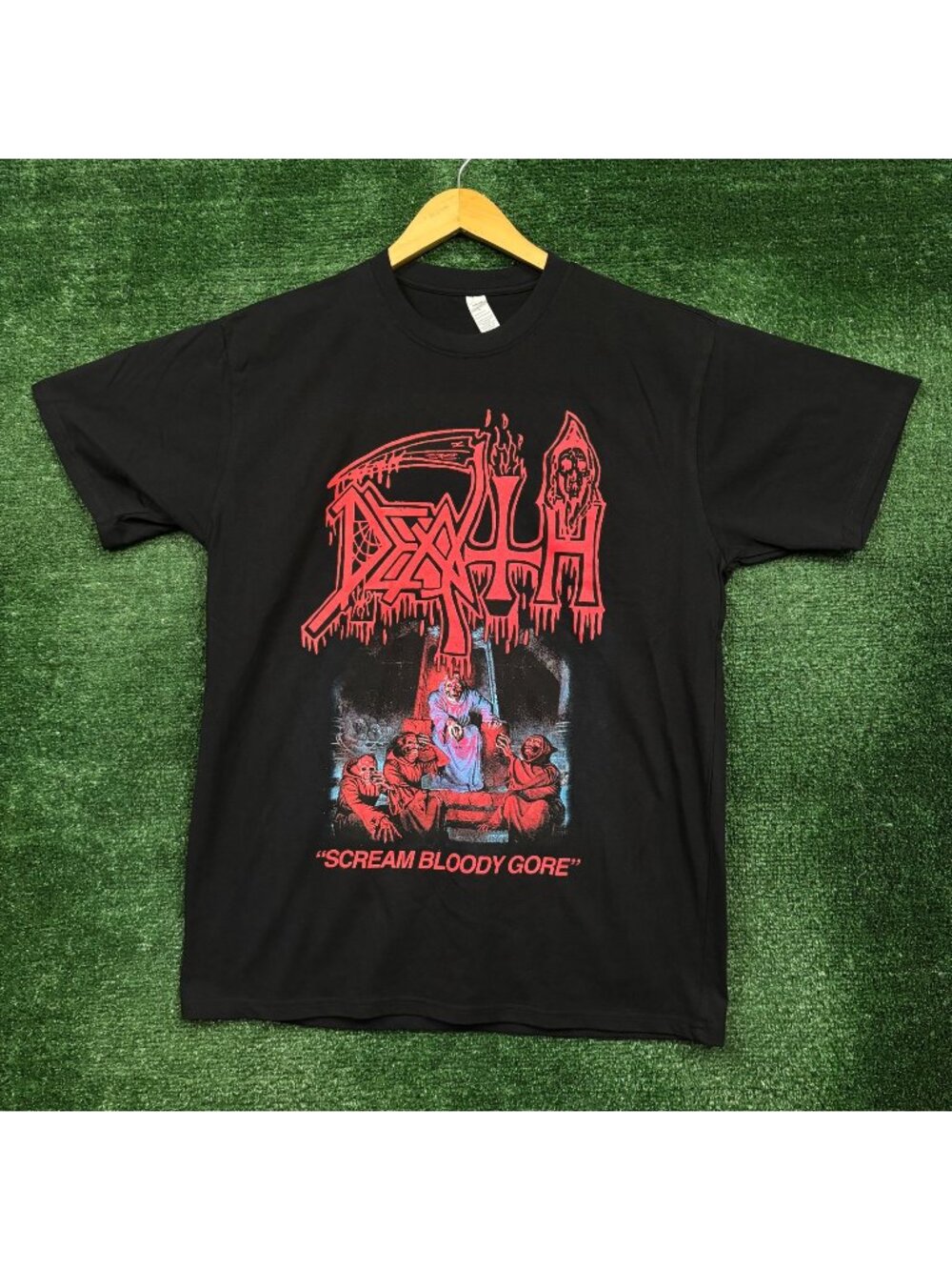Death Scream Bloody Gore Death Metal Band T-Shirt Size Large